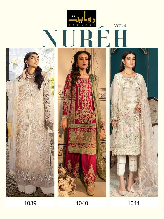 Rawayat Nureh 4 New Festive Wear Heavy Georgette Pakistani Salwar Suits Collection